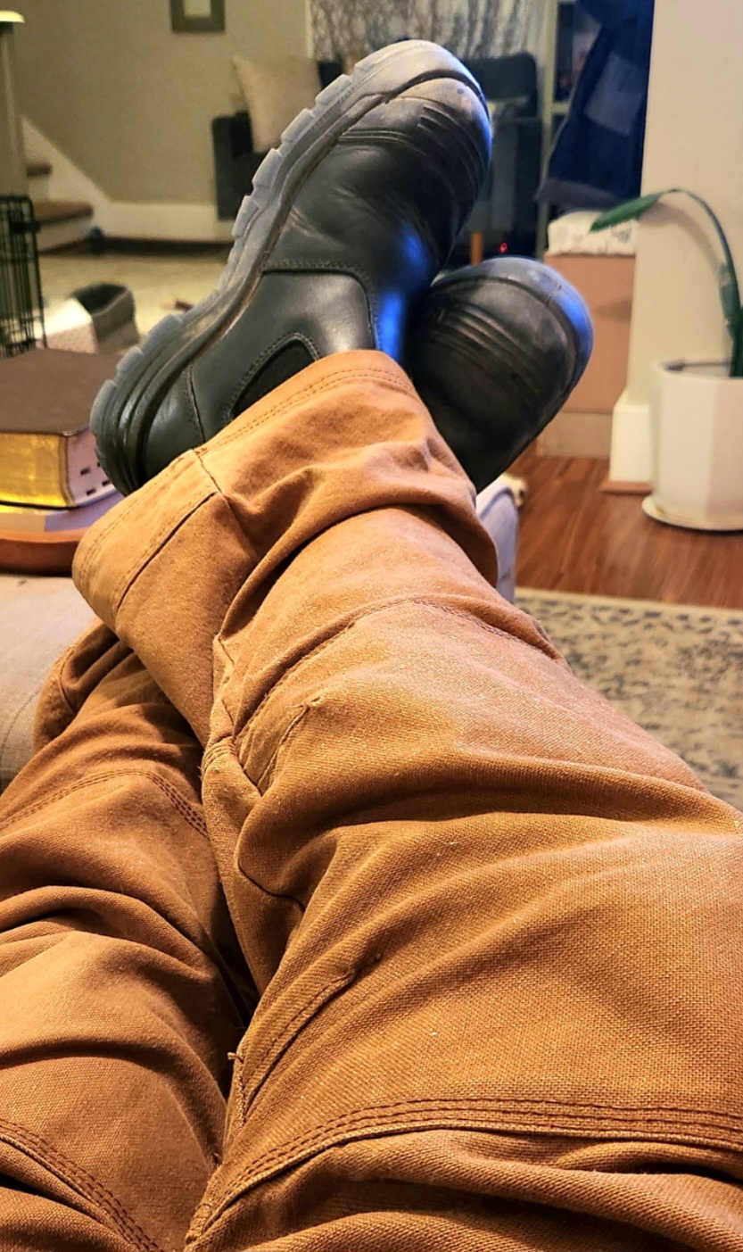 ROCKROOSTER Bakken Black 6 inch Pull on Leather Work Boots AK227